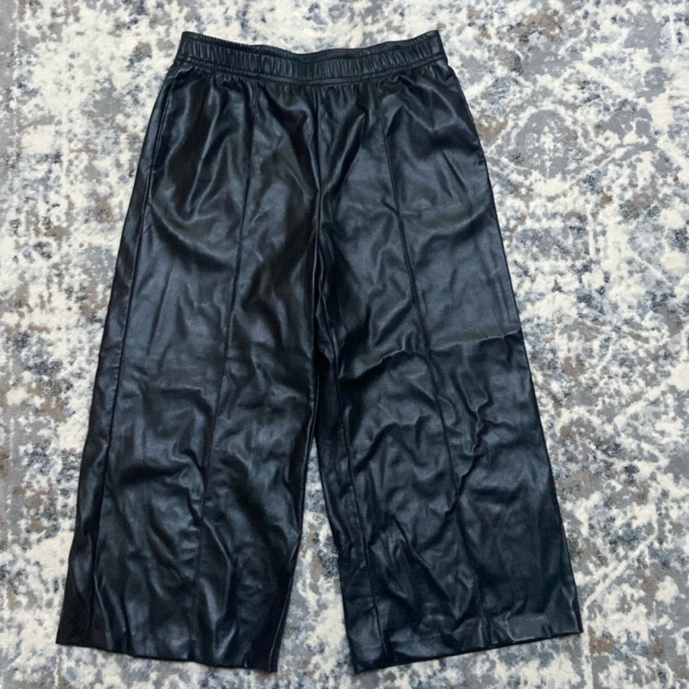 Velvet leather pants size M
